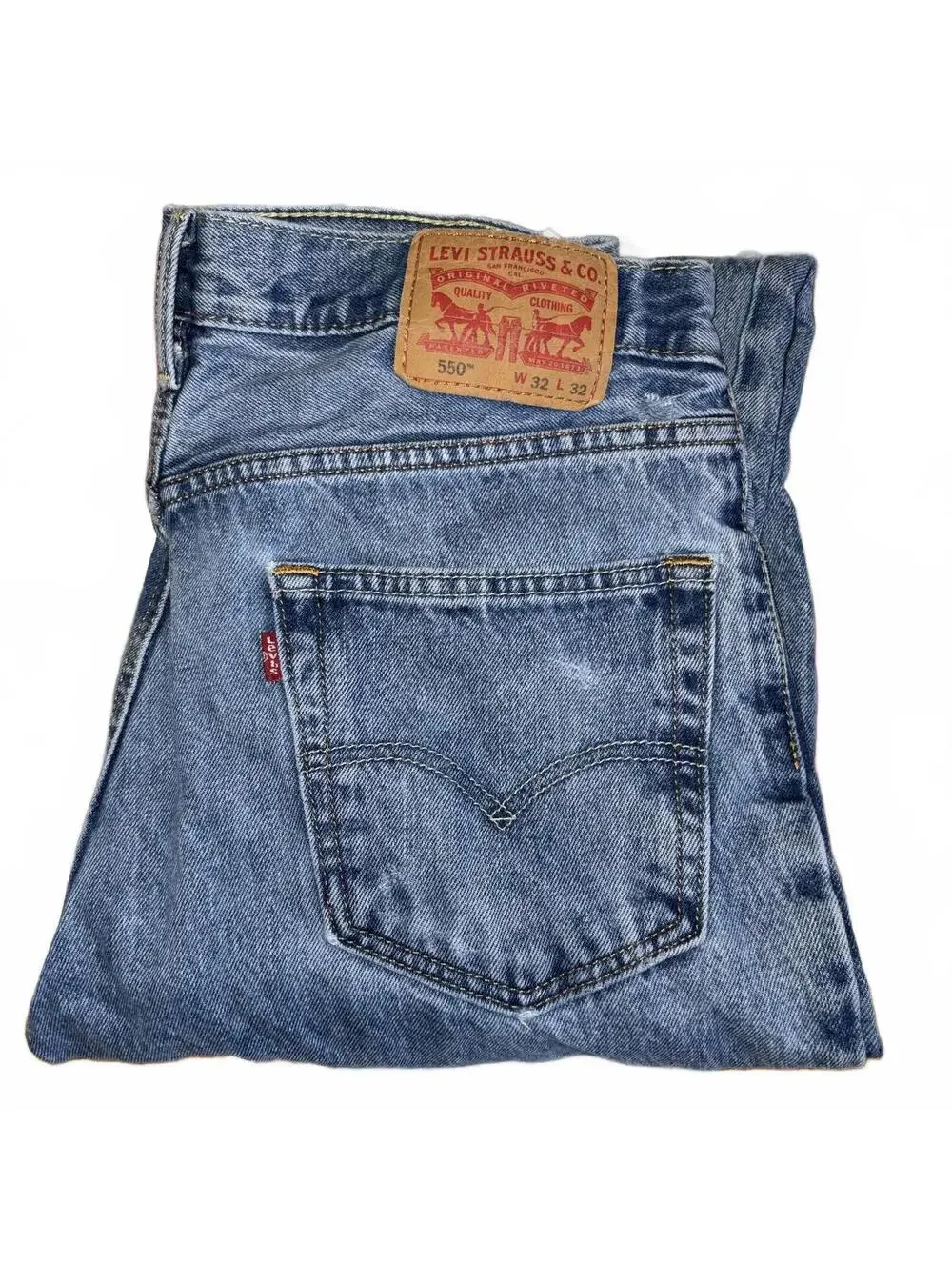 Levi's 550 Loose Fit Mens 32 x 32 Work R Casual Blue Denim Jeans Classic